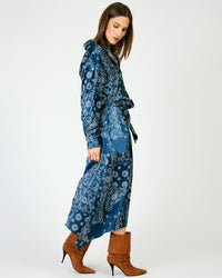 Line + Dot Tora Shirt - Navy-Hand In Pocket