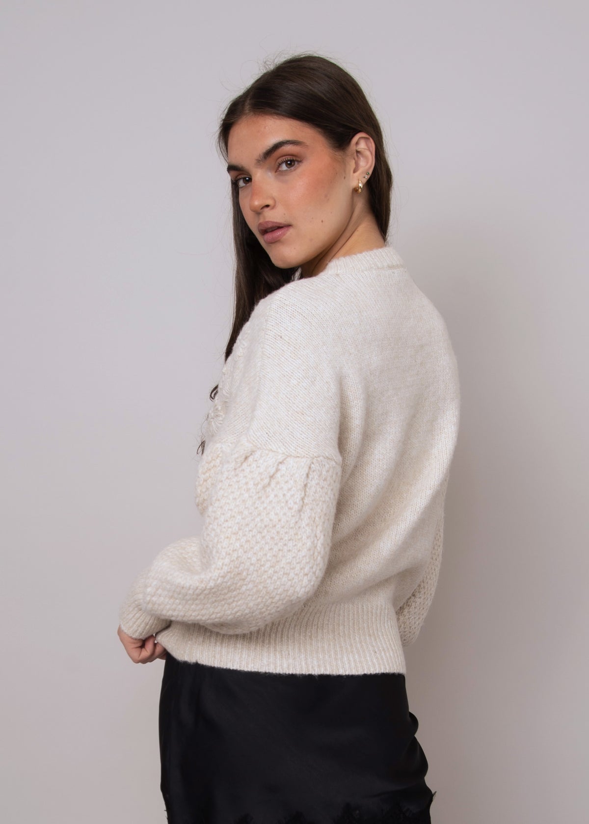 RD Style Tallula Pullover - Flax Melange-Hand In Pocket
