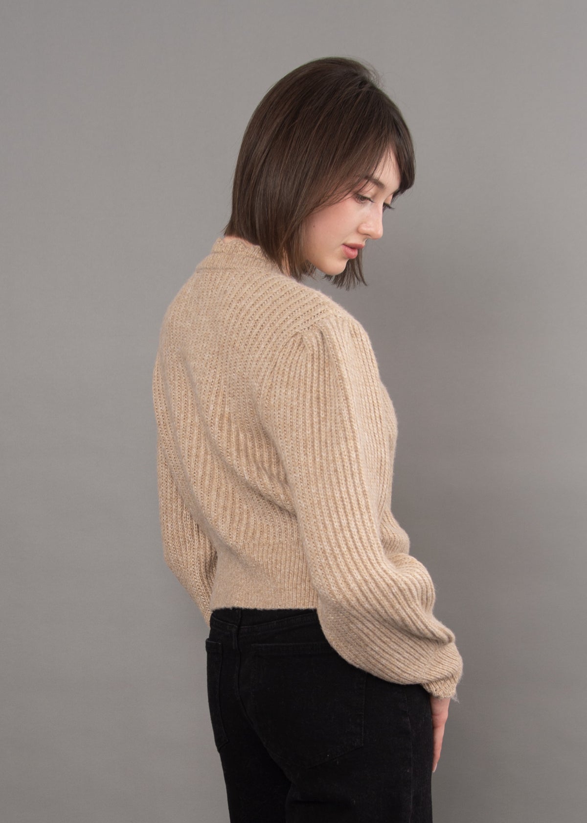 RD Style Trudy Cardigan - Taupe Melange-Hand In Pocket