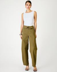 Line + Dot Anden Pants - Olive-Hand In Pocket
