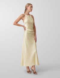 Line + Dot Emel Maxi Dress - Light Yellow-Hand In Pocket