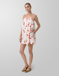 Line + Dot Bellissimo Mini Dress - Ivory Multi-Hand In Pocket