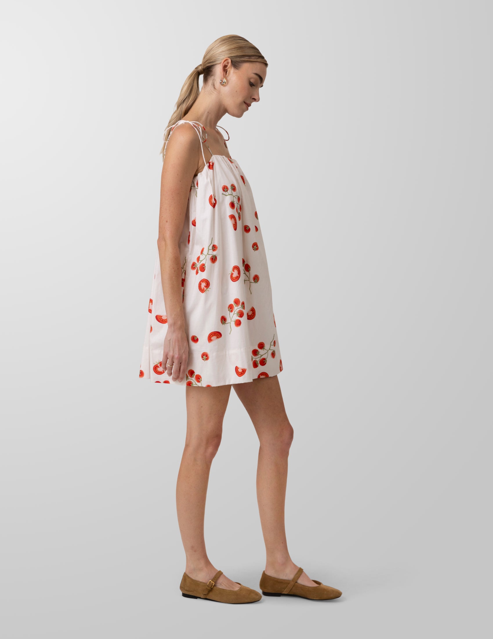 Line + Dot Bellissimo Mini Dress - Ivory Multi-Hand In Pocket