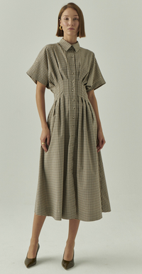 Exquise Dream Dress - Cream/Mink-Hand In Pocket