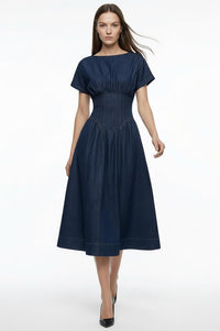 Exquise Elvaina Dress - Navy Blue