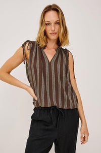 Rails Sosa Top - Oak Stripe-Hand In Pocket