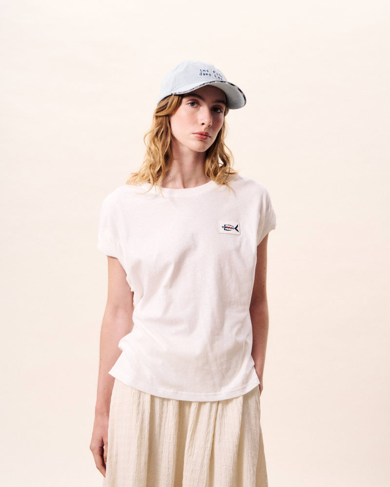 FRNCH Lindos T-Shirt - Blanc-Hand In Pocket