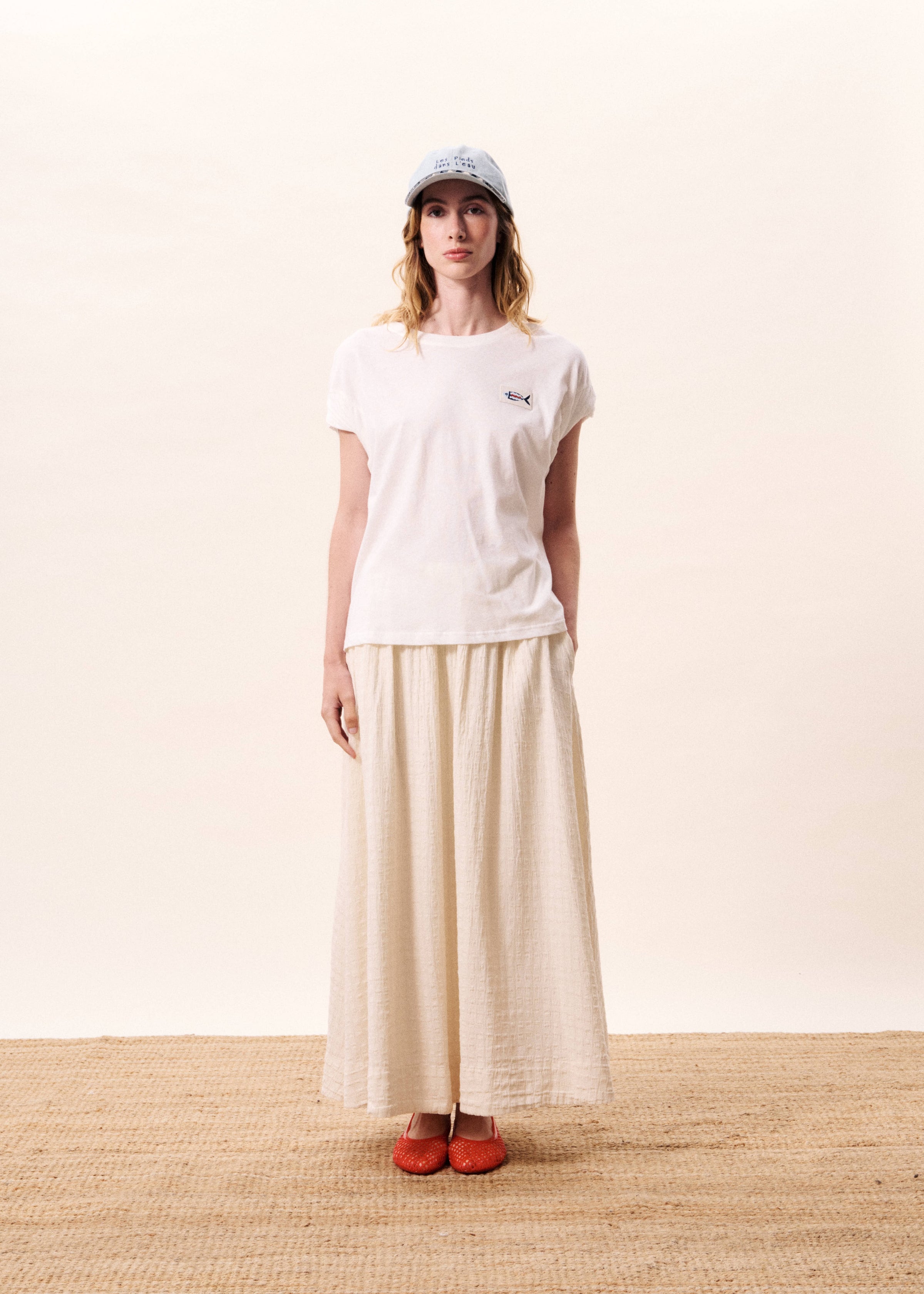 FRNCH Lindos T-Shirt - Blanc-Hand In Pocket