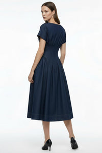 Exquise Elvaina Dress - Navy Blue