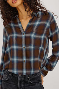 Rails Malin Shirt - Espresso Indigo-Hand In Pocket
