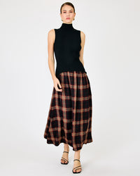 Line + Dot Kristopher Mix-Media Dress - Black Multi-Hand In Pocket