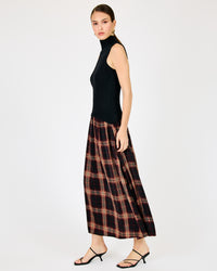 Line + Dot Kristopher Mix-Media Dress - Black Multi-Hand In Pocket