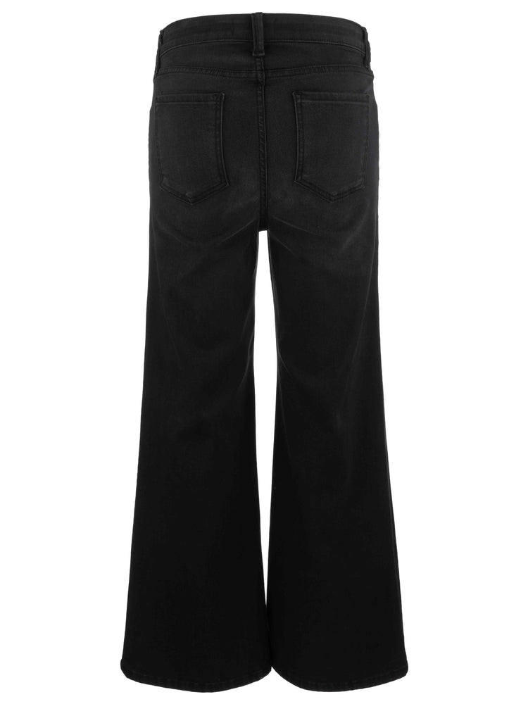 KUT Meg High Rise Fab Ab Wide Leg Regular Hem - Definitely-Hand In Pocket