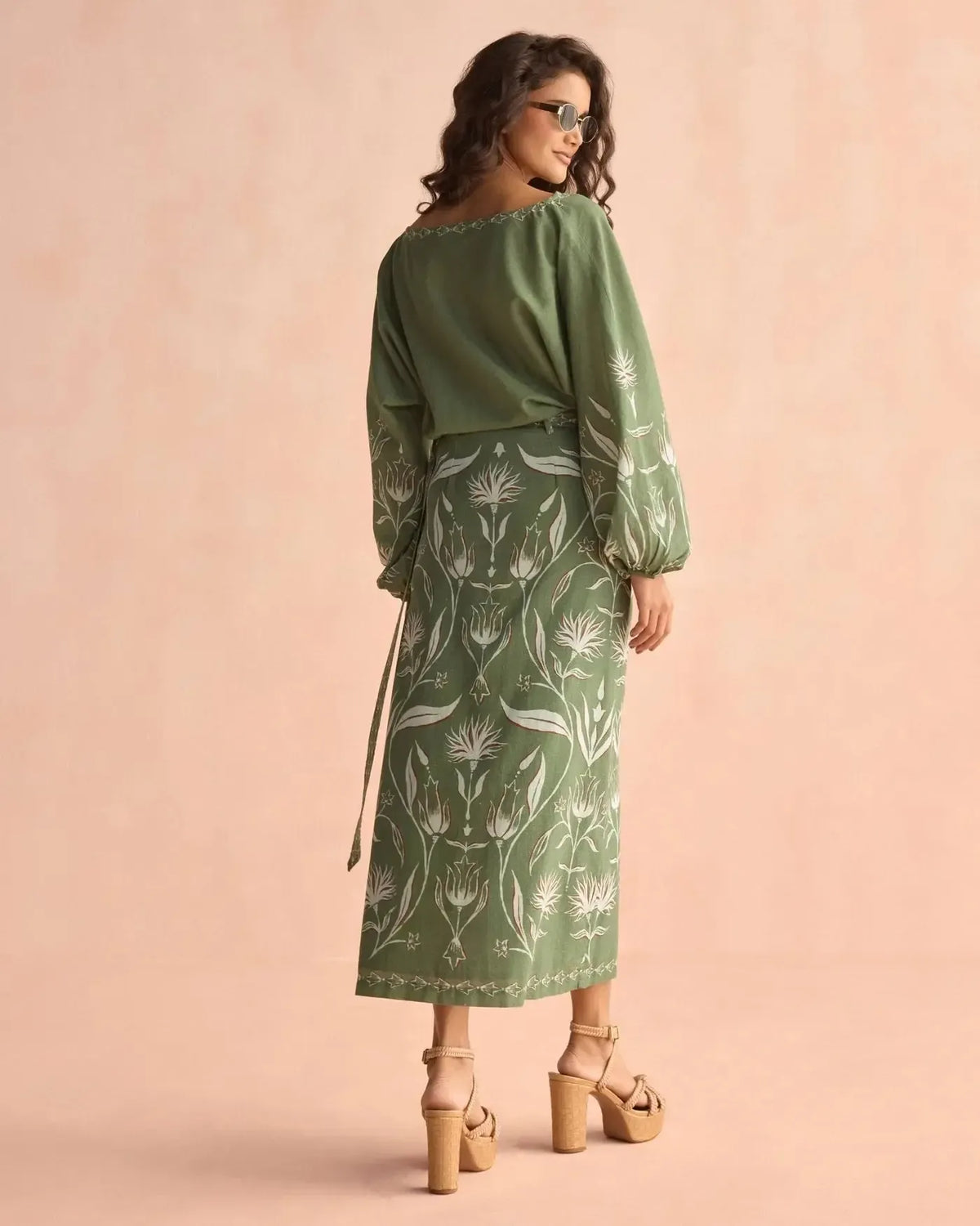 Omika Verde Blouse - Luciana Artichoke-Hand In Pocket