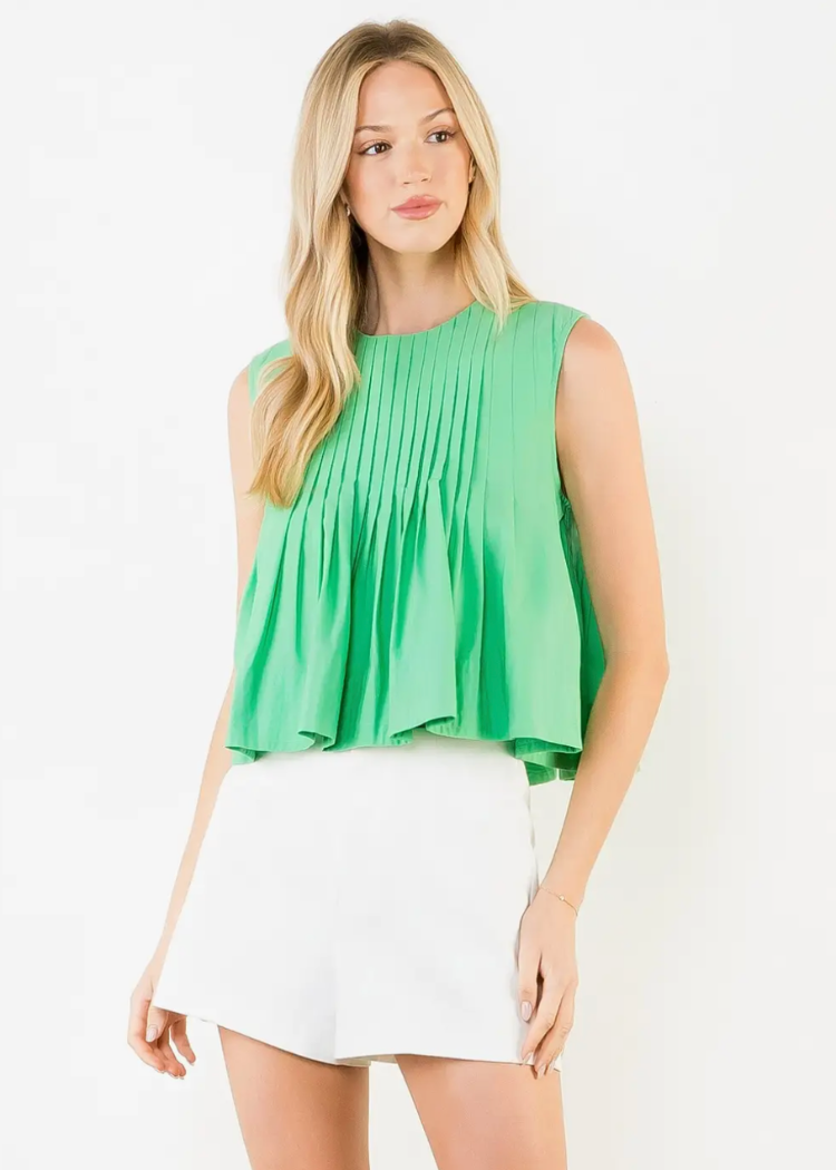 THML Sarah Top - Green-Hand In Pocket