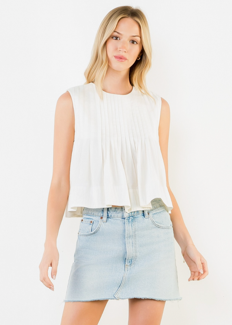 THML Sarah Top - Cream-Hand In Pocket