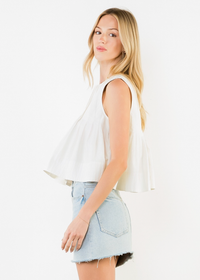 THML Sarah Top - Cream-Hand In Pocket