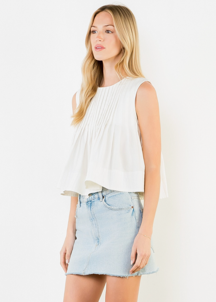 THML Sarah Top - Cream-Hand In Pocket