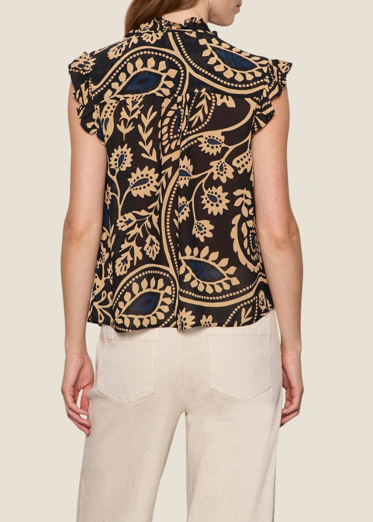 Sanctuary Living It Best Button Top - Shapeshift-Hand In Pocket