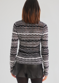 Allison Colleen Cardigan- Black/White ***FINAL SALE***-Hand In Pocket
