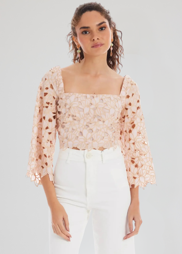 Allison Poppy Top- Blush ***FINAL SALE***-Hand In Pocket