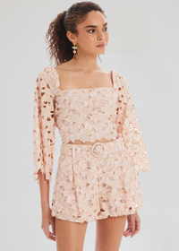 Allison Poppy Top- Blush ***FINAL SALE***-Hand In Pocket
