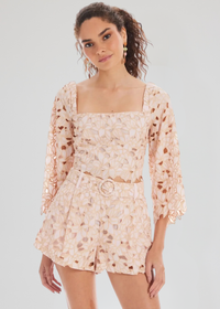 Allison Poppy Top- Blush ***FINAL SALE***-Hand In Pocket