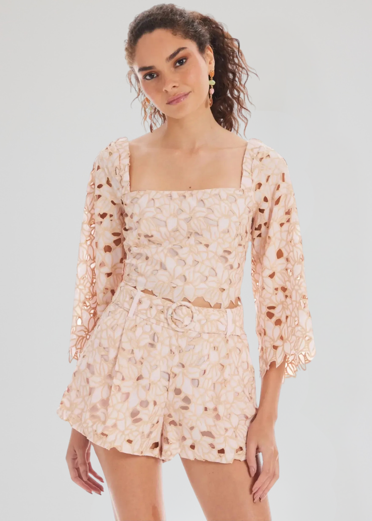 Allison Poppy Top- Blush ***FINAL SALE***-Hand In Pocket