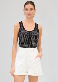 Allison Arielle Knit Tank - Black-Hand In Pocket