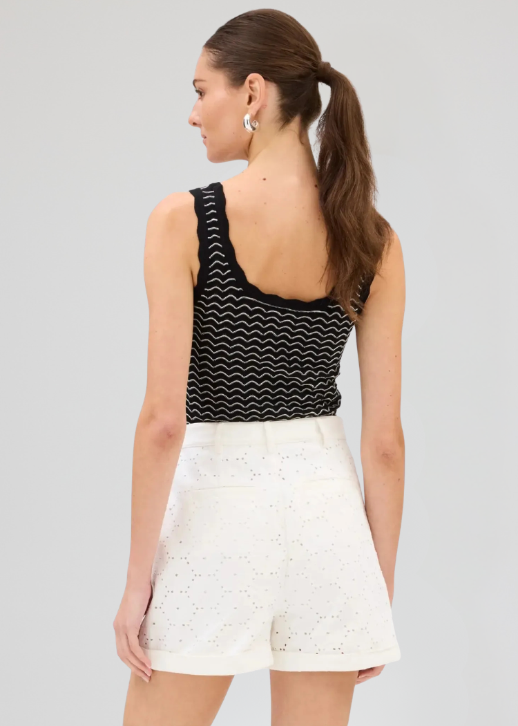 Allison Arielle Knit Tank - Black-Hand In Pocket