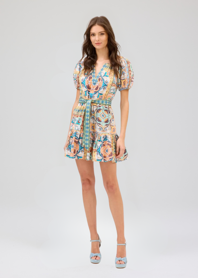 Allison Isabella Dress- Scarf Print ***FINAL SALE***-Hand In Pocket