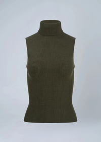 Astrid Clara Sweater Vest - Military-Hand In Pocket