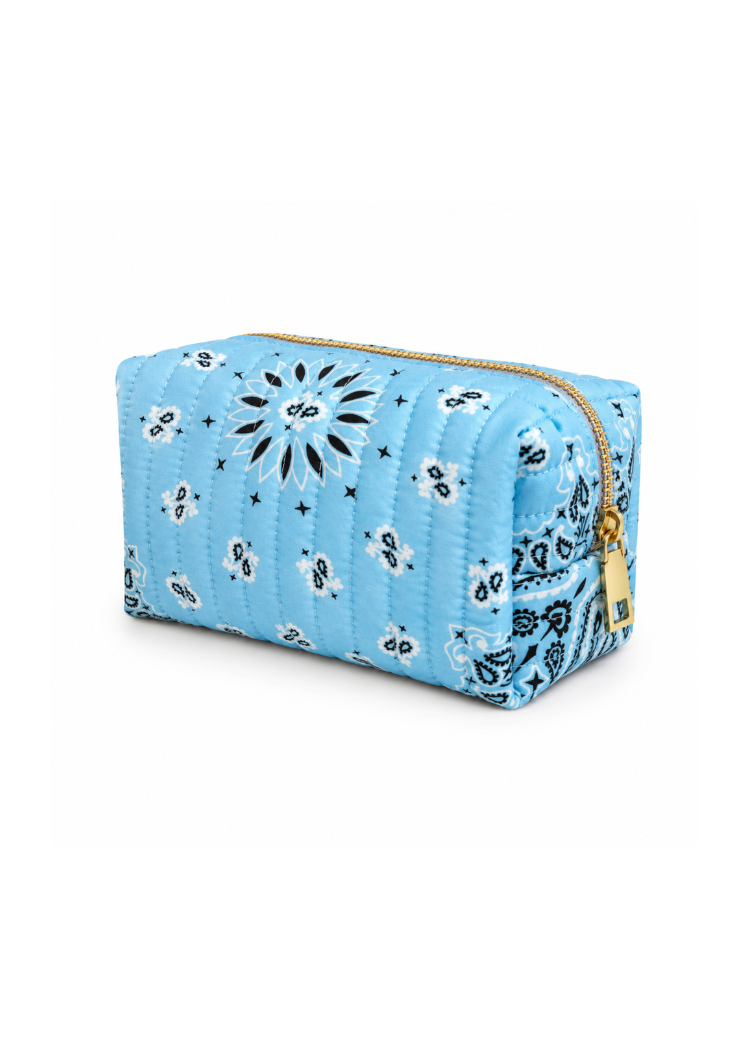 Bandana Cosmetic Case - Sky Blue-Hand In Pocket