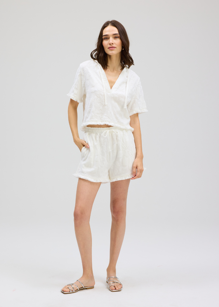 Allison Capri Shorts - White-Hand In Pocket