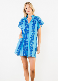 THML Emily Floral Dress - Blue
