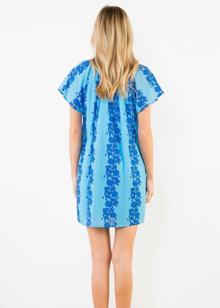 THML Emily Floral Dress - Blue
