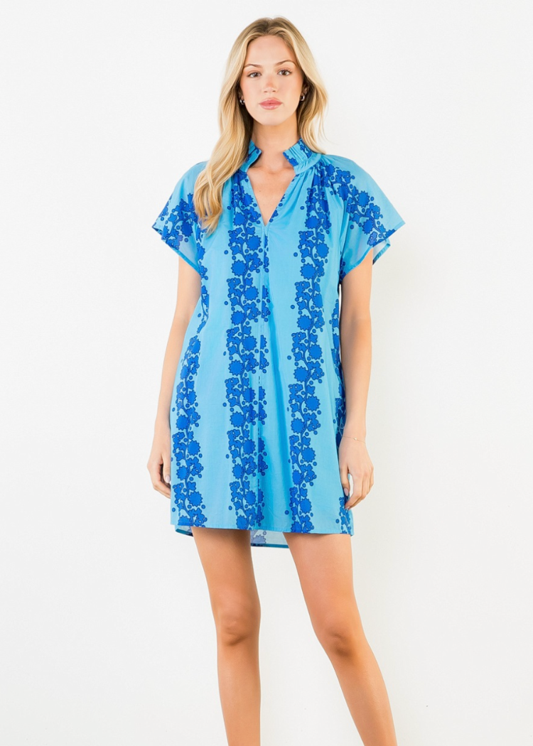 THML Emily Floral Dress - Blue-Hand In Pocket