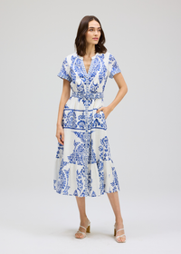 Allison Lizzy Dress - Porcelain Print