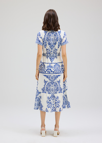 Allison Lizzy Dress - Porcelain Print
