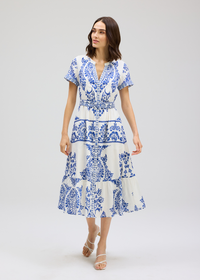 Allison Lizzy Dress - Porcelain Print