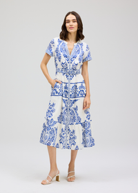 Allison Lizzy Dress - Porcelain Print