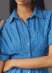 Exquise Eyelet Shirtdress - Blue