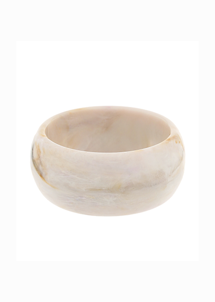 Emery Chunky Acrylic Bracelet - Ivory-Hand In Pocket
