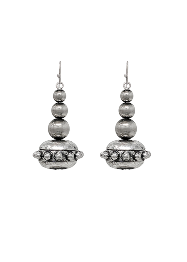 Lyra Western Earrings - Antique Silver-Hand In Pocket