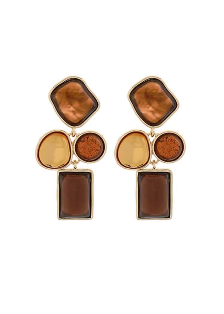 Gemma Earrings - Brown/Multi