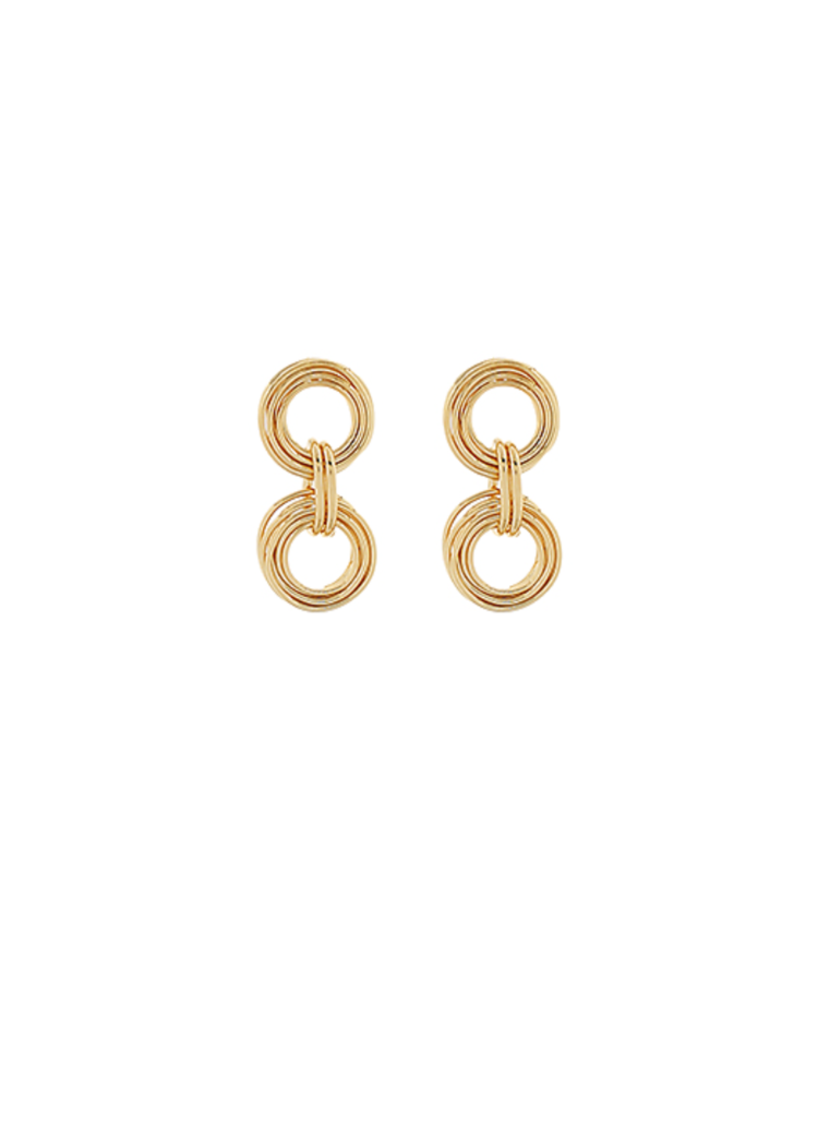Evie Circle Earrings - Gold