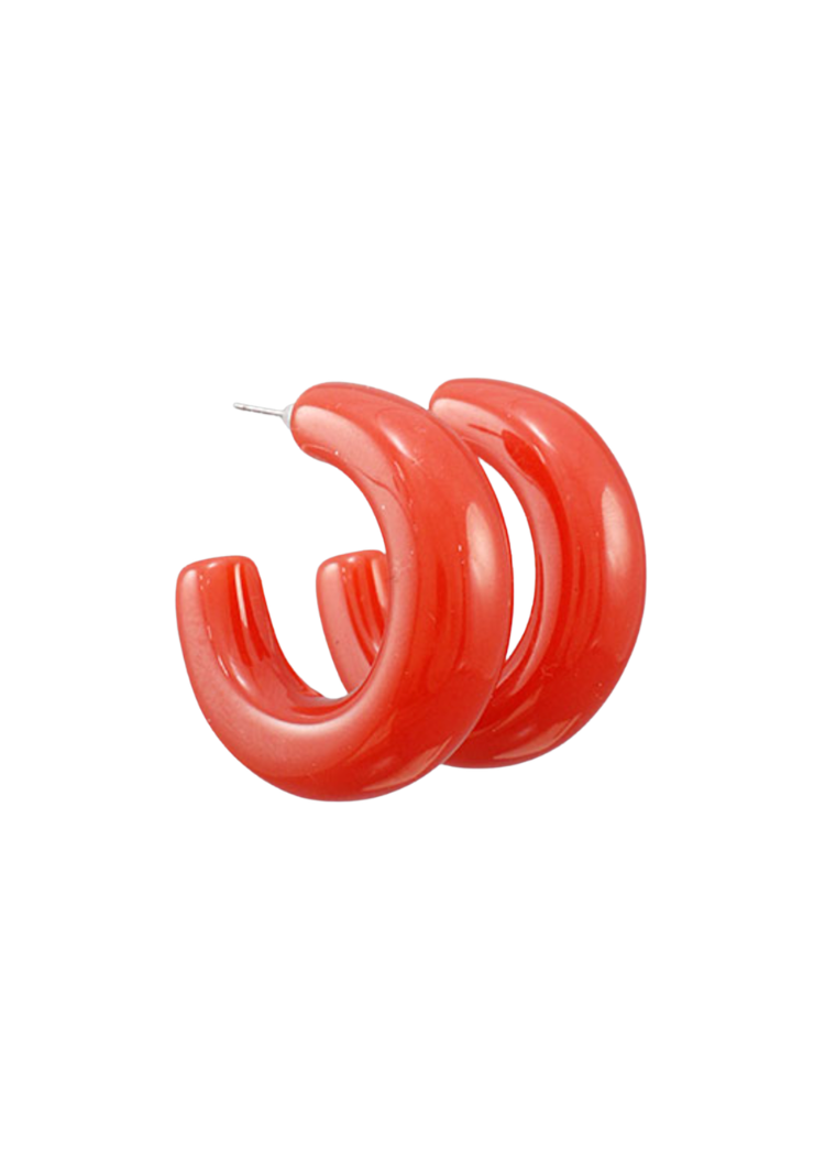 Aspen Tube Hoops - Red-Hand In Pocket