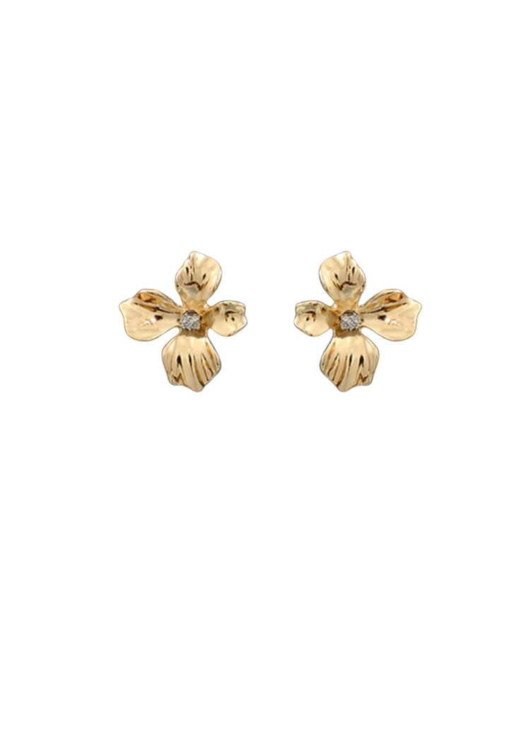Adele Flower Earrings - Gold