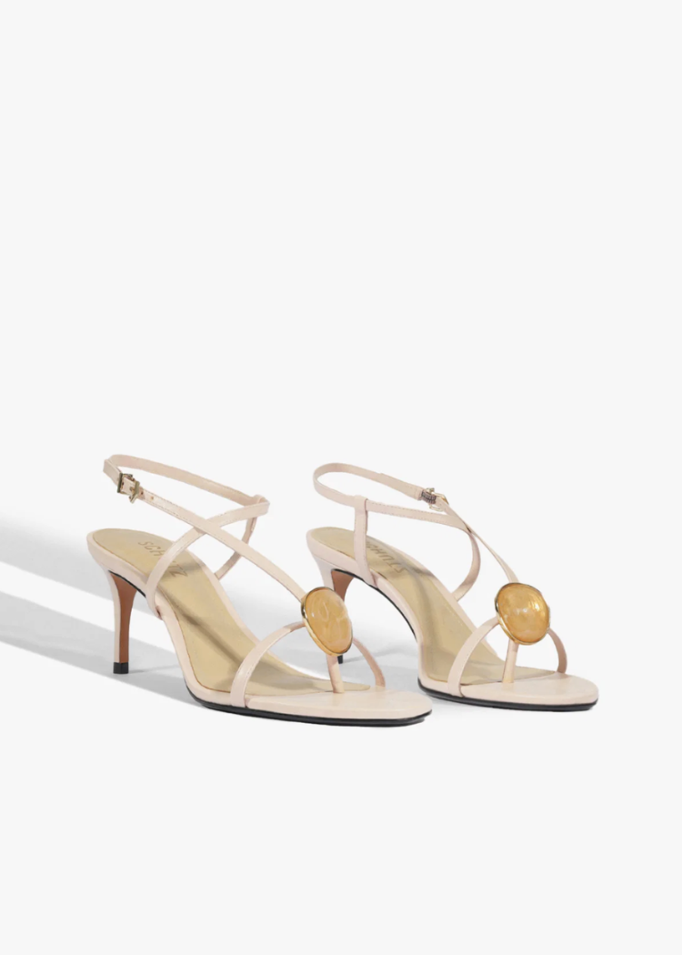 Schutz Azure Embellished Sandal - Cotton Candy-Hand In Pocket