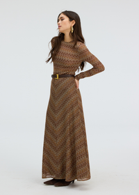 Allison Olive Skirt - Chestnut-Hand In Pocket